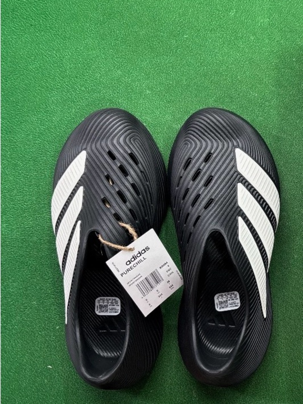 adidas Purechill Clog Slides Black White NWT Womens 6.5 - 7 / Mens 5